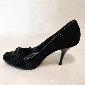 Cole Haan Black Suede Heels Size 7.5